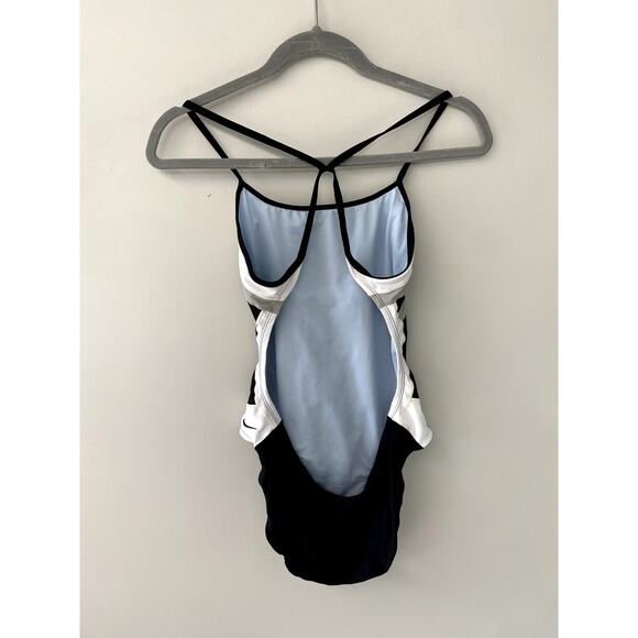 Nike Womens SZ 8 Black/White/Gray One Piece Swimsuit - Picture 4 of 8